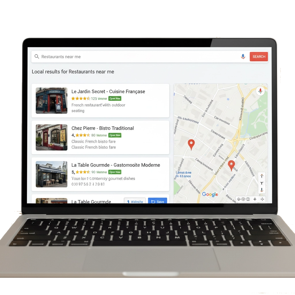 pack local Google résultats référencement local entreprises capixel